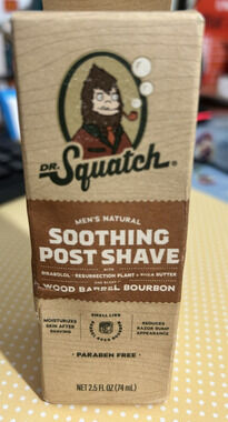 Dr. Squatch Natural Soothing Post Shave Wood Barrel Bourbon 2.5 Fl. Oz. NEW